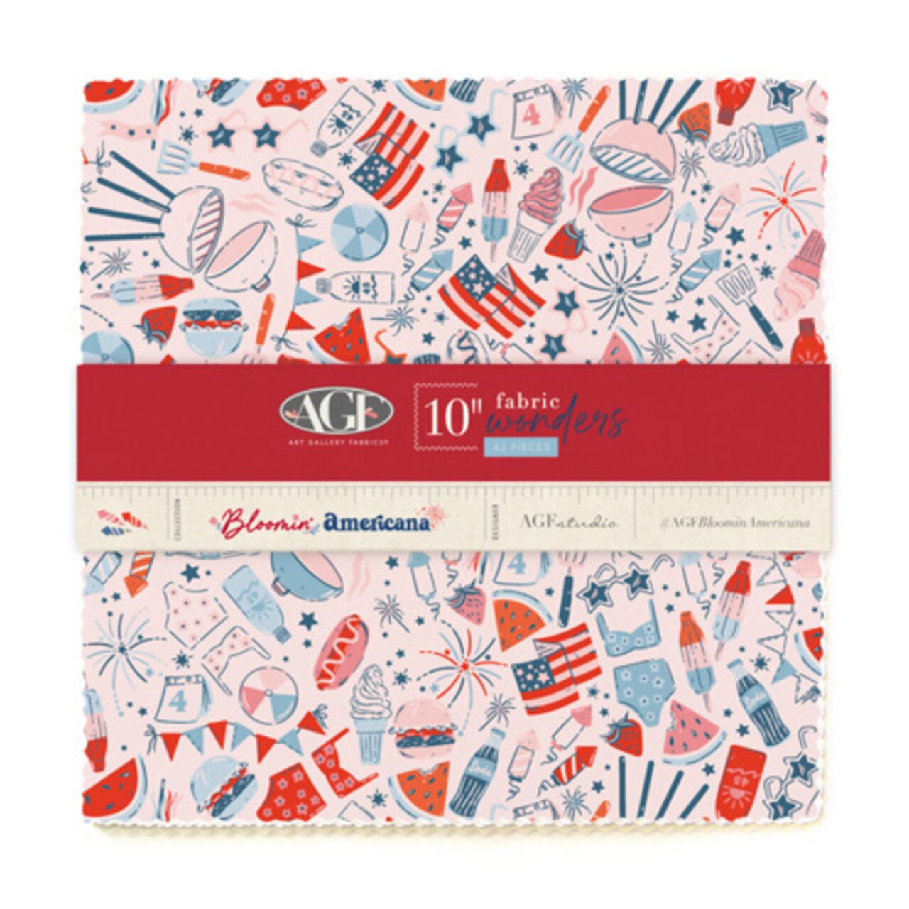 Bloomin' Americana 10" Square Pack (Layer Cake) by Art Gallery (10W-BAM)